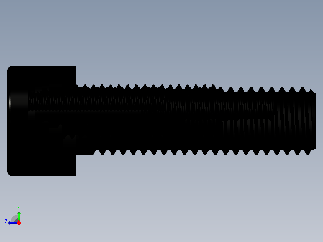 沉头螺丝实体右视图