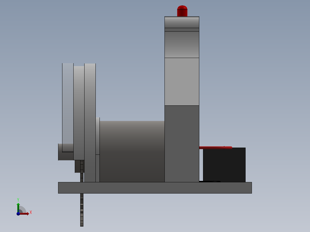 手动电锯模型前视图