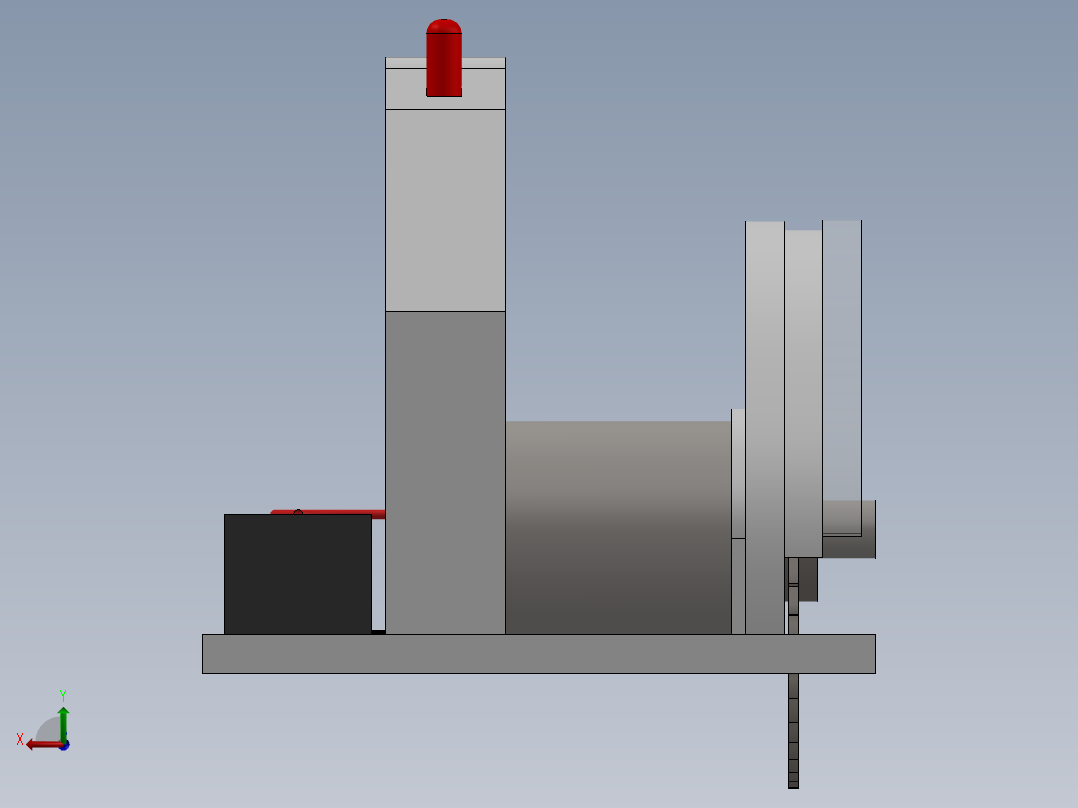 手动电锯模型后视图