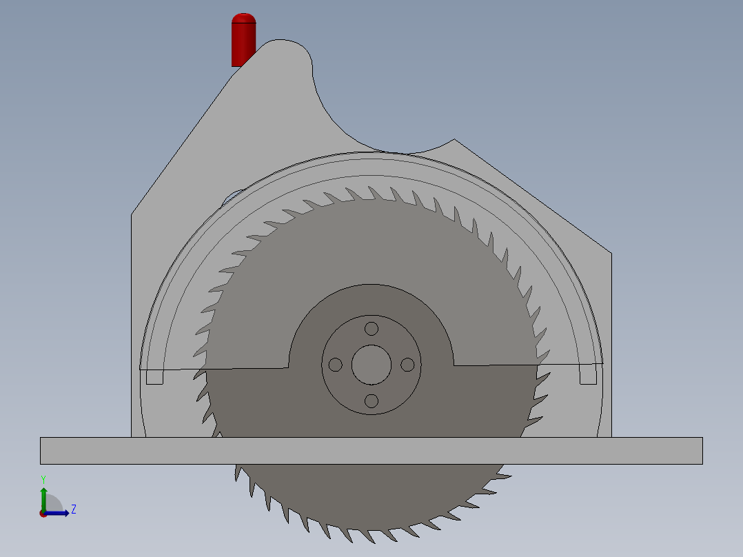 手动电锯模型左视图