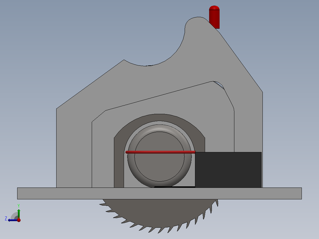 手动电锯模型右视图
