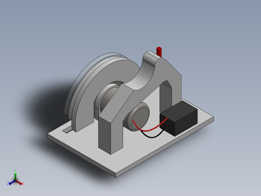 手动电锯模型正等轴测图