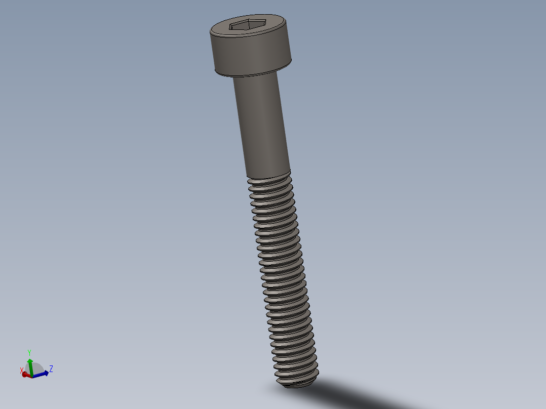 Screw_DIN_912_M4x30_A2.SLDPRT公制内六角螺钉主视图