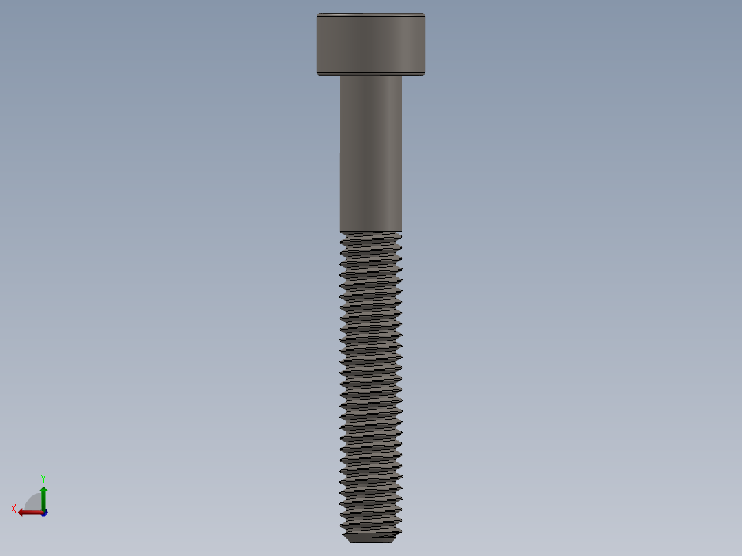 Screw_DIN_912_M4x30_A2.SLDPRT公制内六角螺钉后视图