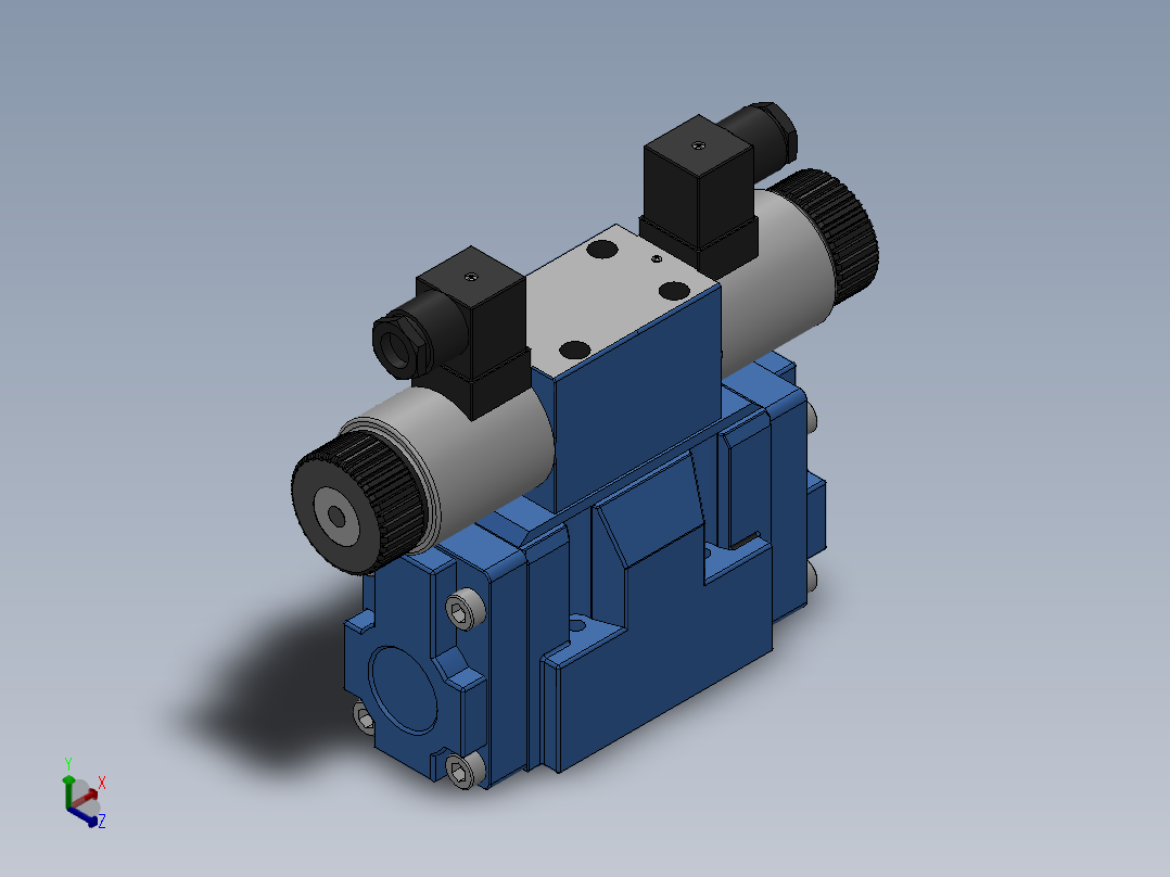 FWH-03直流插座式电液换向阀正等轴测图