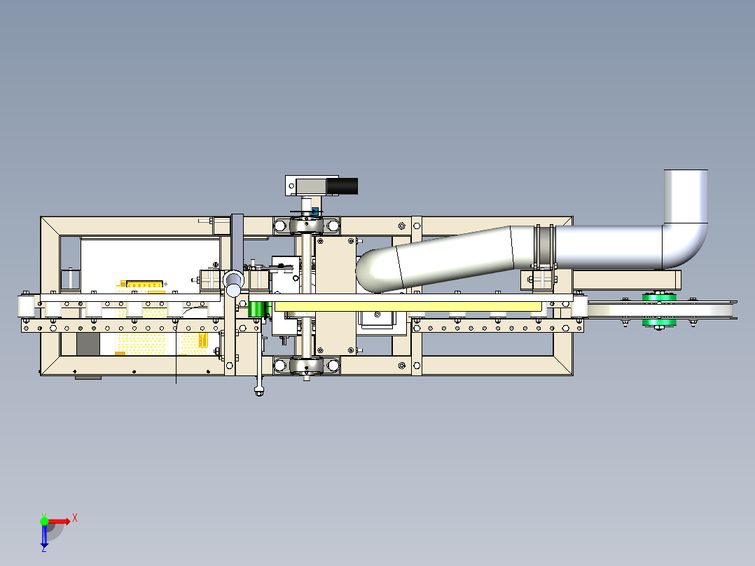 A3003326-木板半自动封边机俯视图