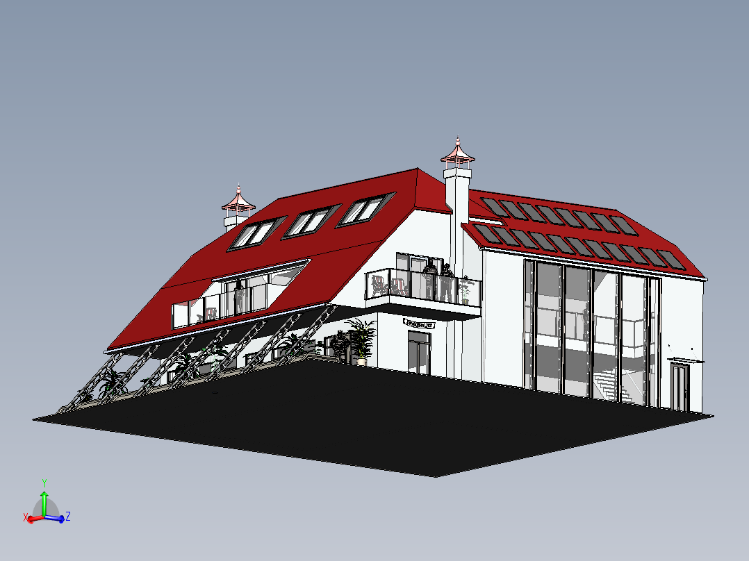 房子、建筑(220)主视图