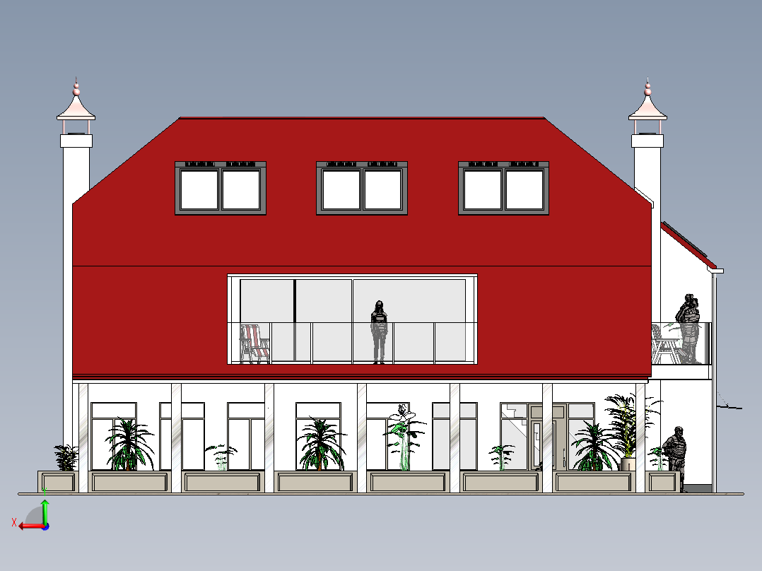 房子、建筑(220)后视图