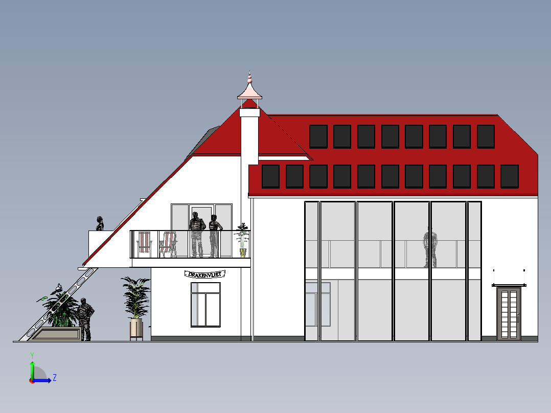 房子、建筑(220)左视图