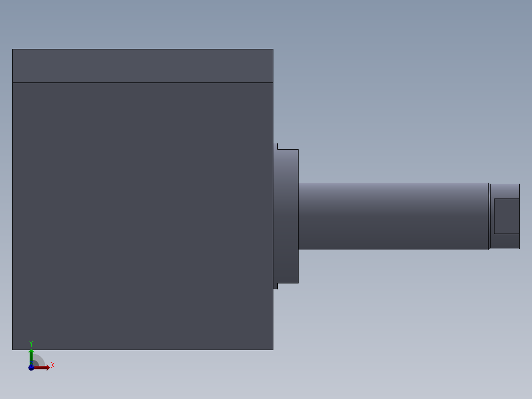微型气缸前视图