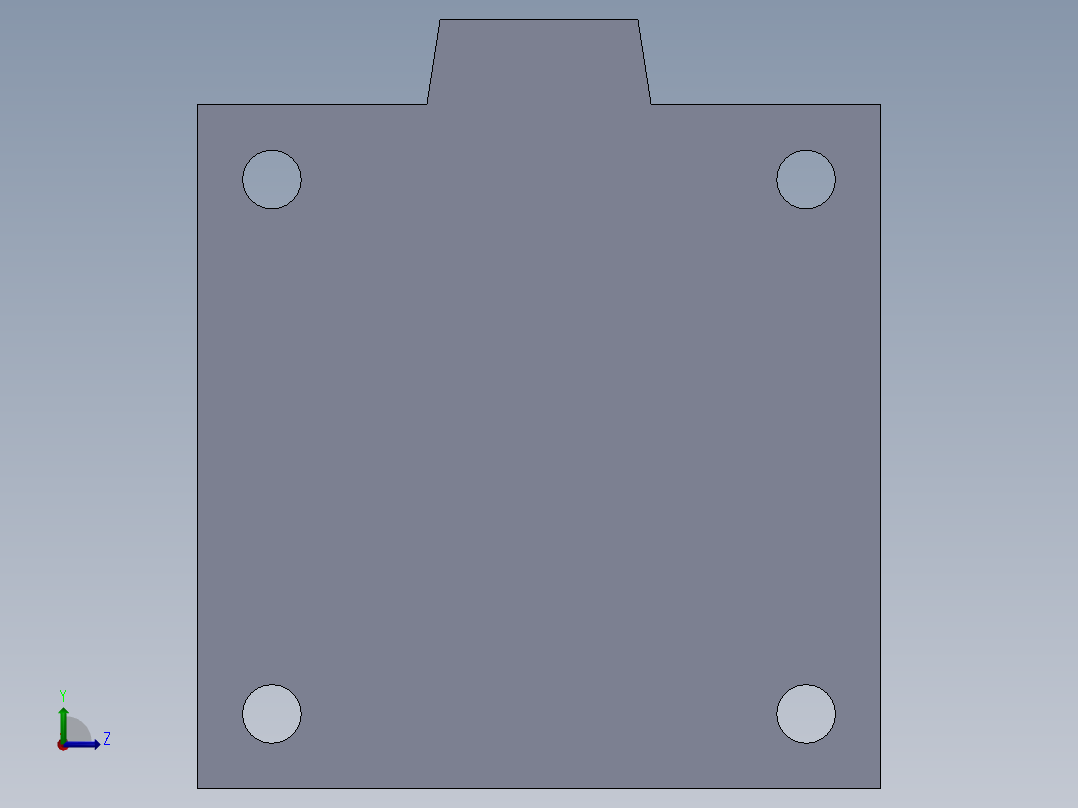 微型气缸左视图