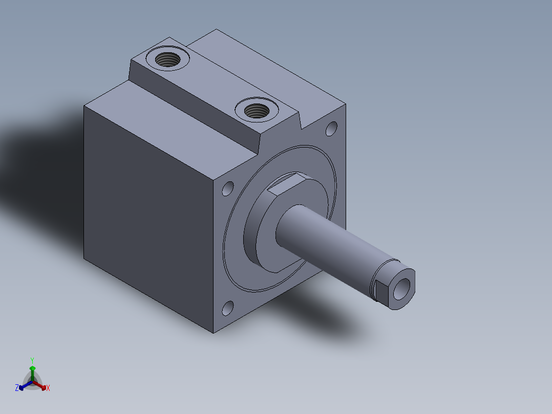 微型气缸正等轴测图