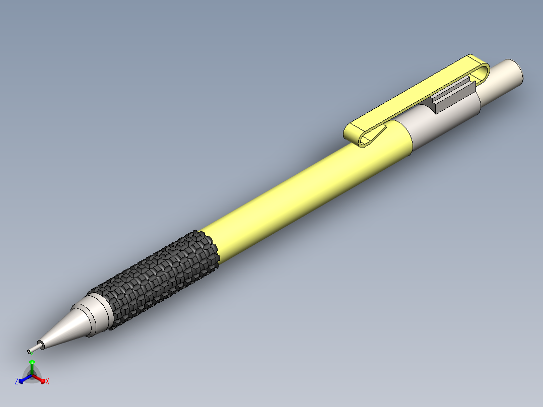 A0003383-机械铅笔正等轴测图