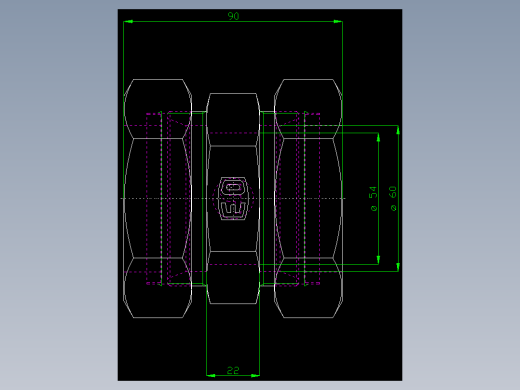 PARKER管接头EO Union G60LLCF_front