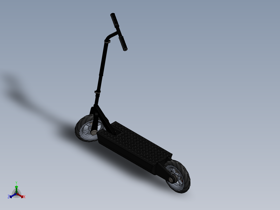 滑板车正等轴测图