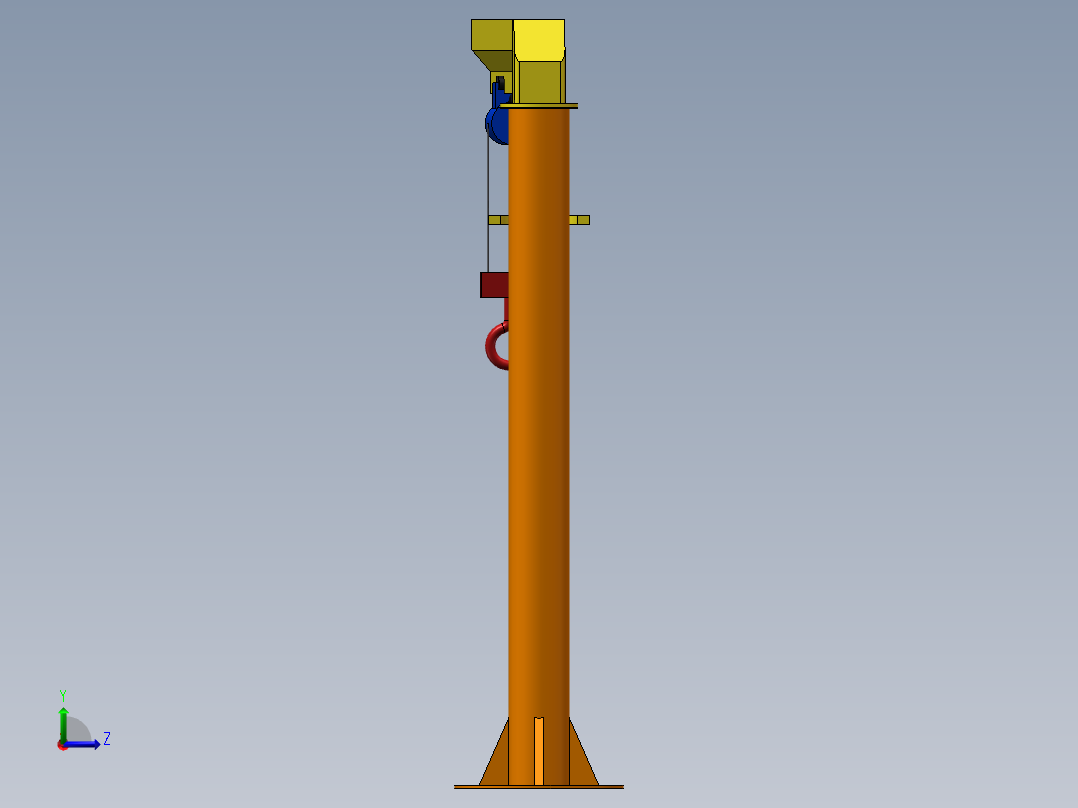 5T悬臂吊左视图