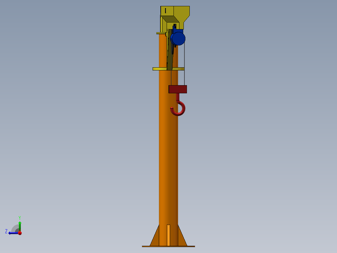 5T悬臂吊右视图