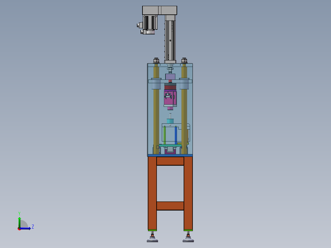 电机转子轴压装机左视图