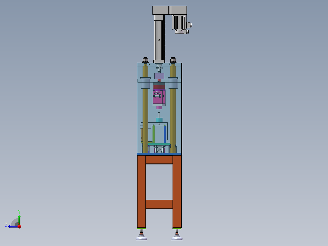 电机转子轴压装机右视图