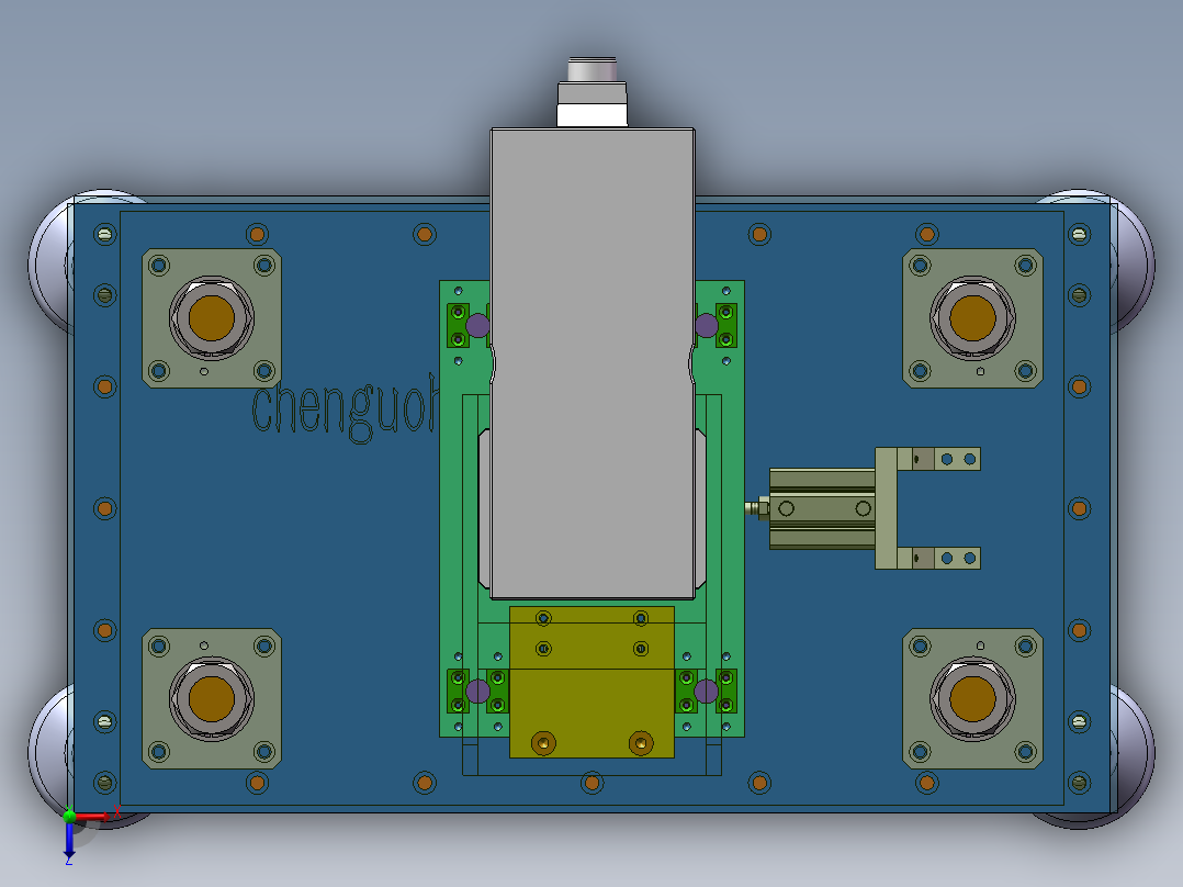 电机转子轴压装机俯视图