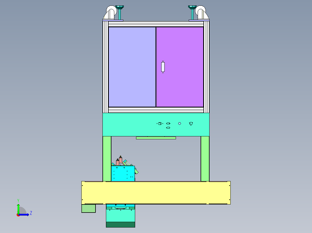 自动锁螺丝机（电子行业）左视图