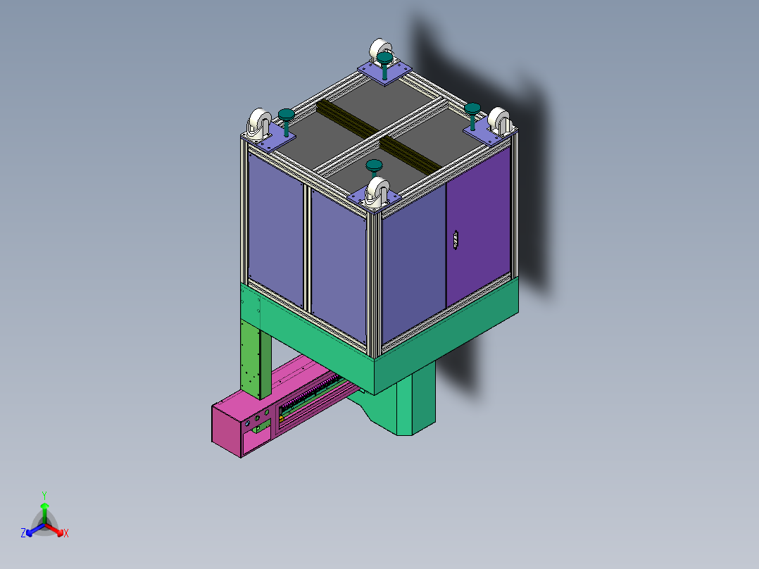自动锁螺丝机（电子行业）正等轴测图