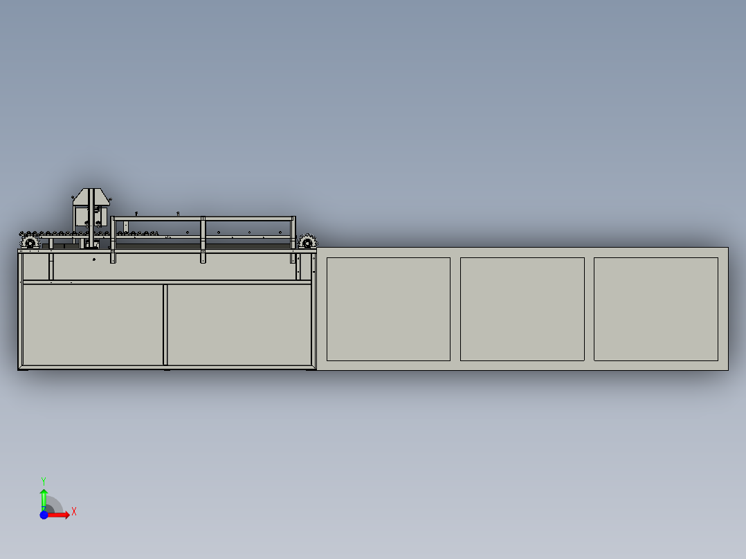链条自动输送上料装置前视图