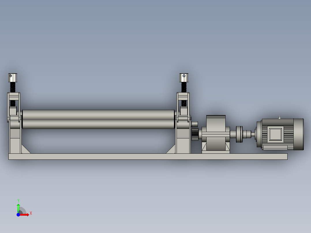 钢板卷形机前视图