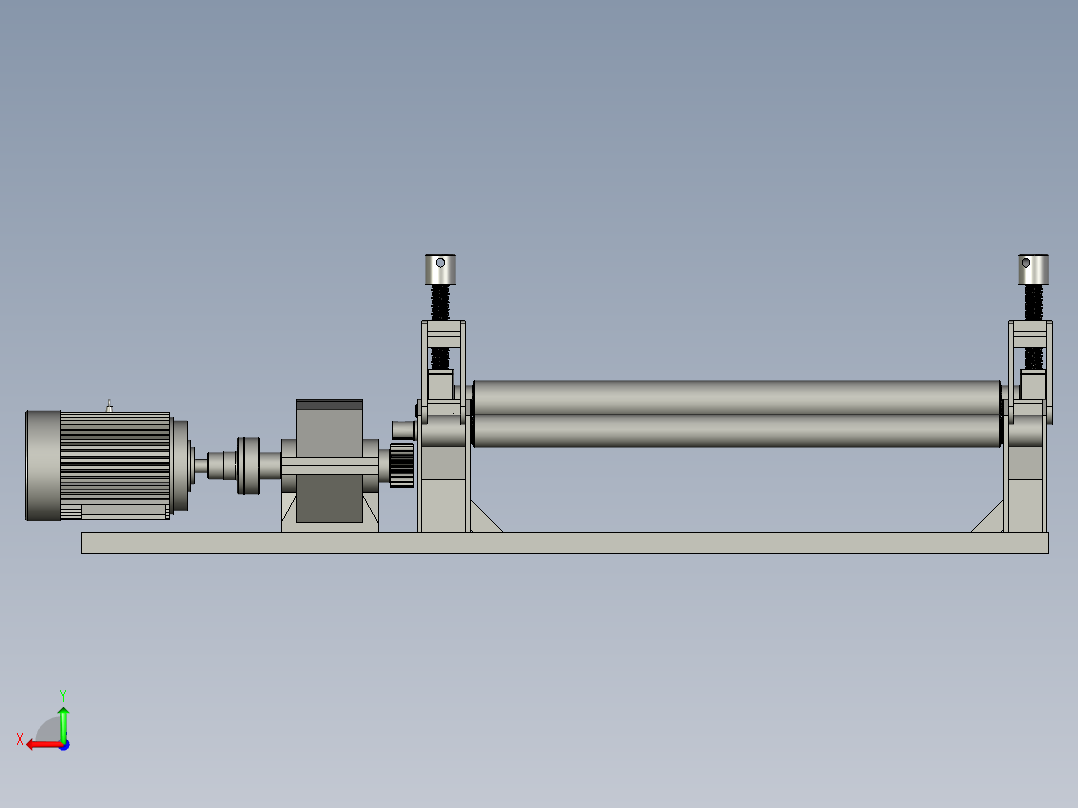 钢板卷形机后视图