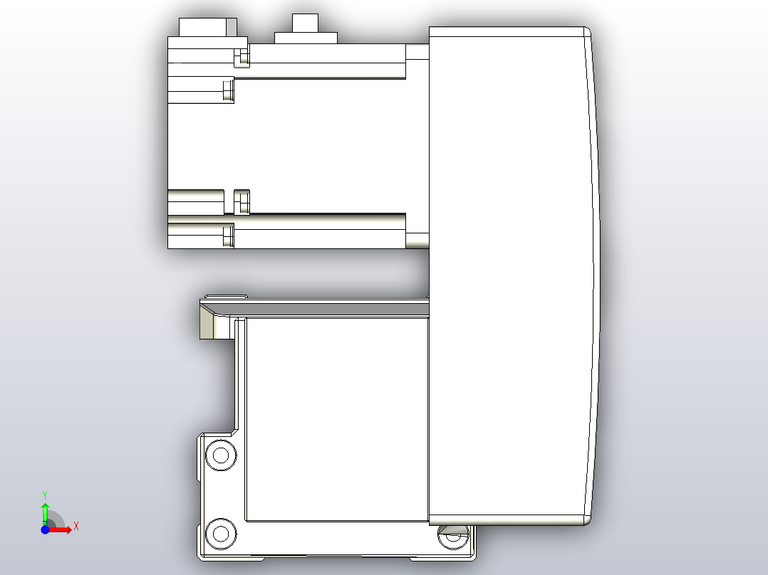 机器人皮带驱动直线轴TPA-GCB-80-P60-L600-RU-M20-N3前视图
