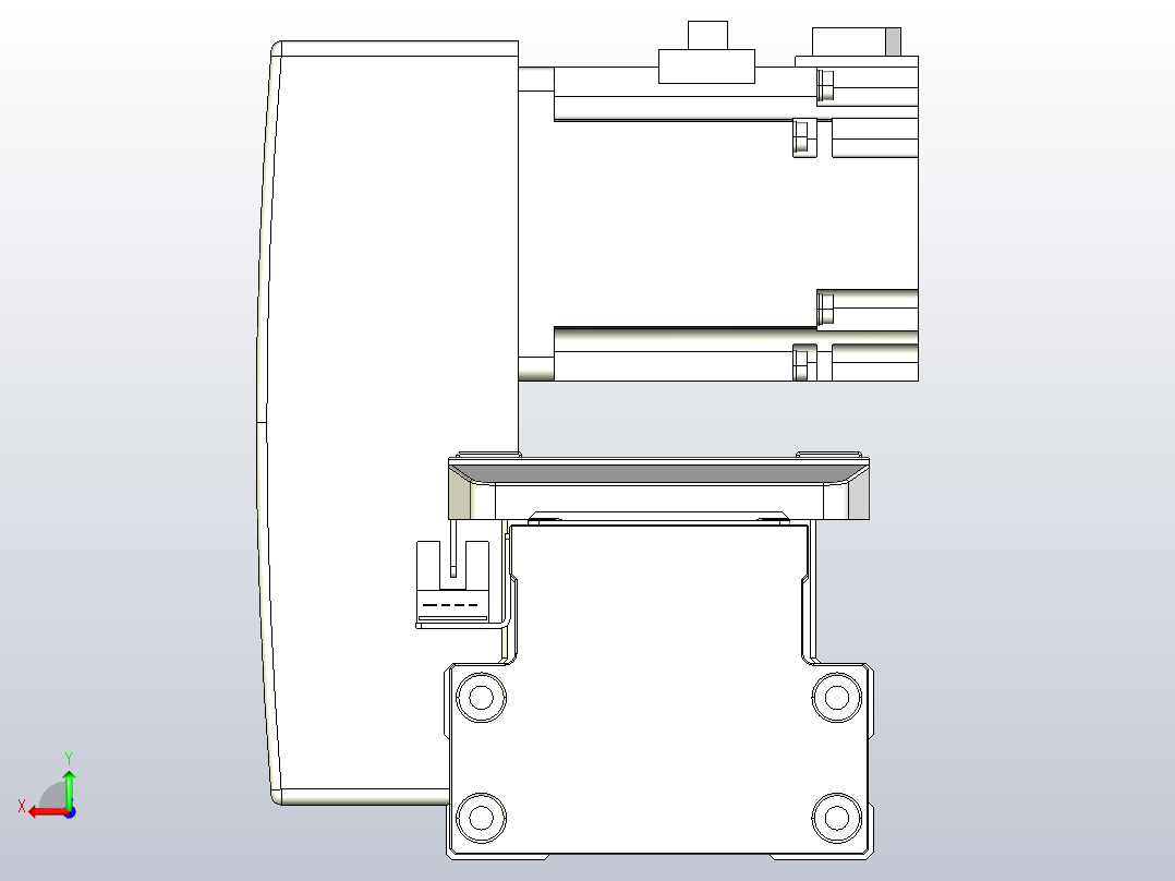 机器人皮带驱动直线轴TPA-GCB-80-P60-L600-RU-M20-N3后视图