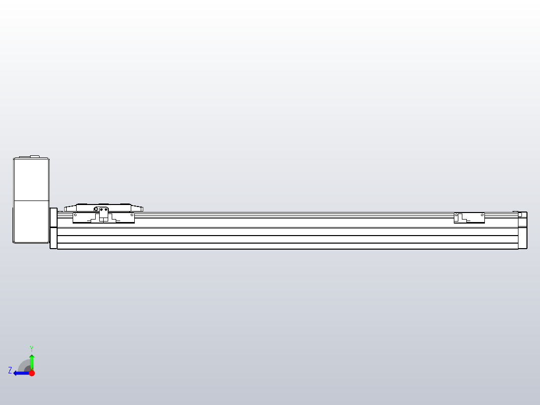 机器人皮带驱动直线轴TPA-GCB-80-P60-L600-RU-M20-N3右视图