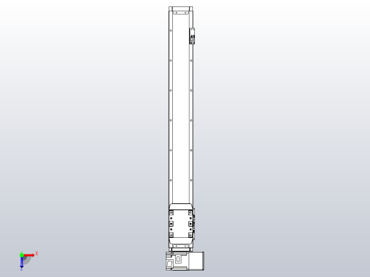 机器人皮带驱动直线轴TPA-GCB-80-P60-L600-RU-M20-N3俯视缩略图