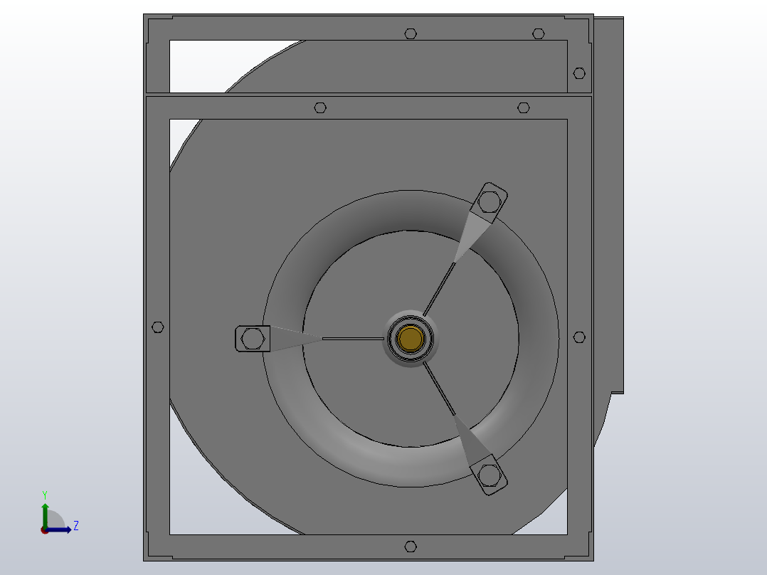 SYD-R2离心风机[SYD450 R2]亿利达风机前视图