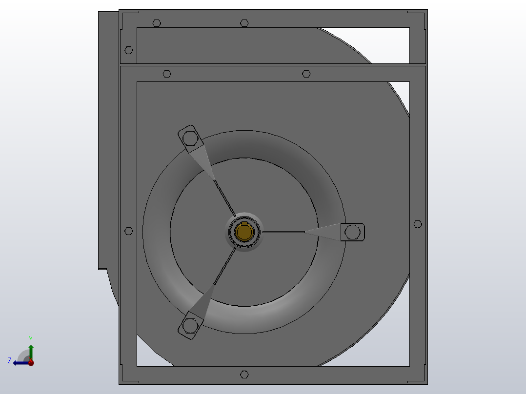 SYD-R2离心风机[SYD450 R2]亿利达风机后视图