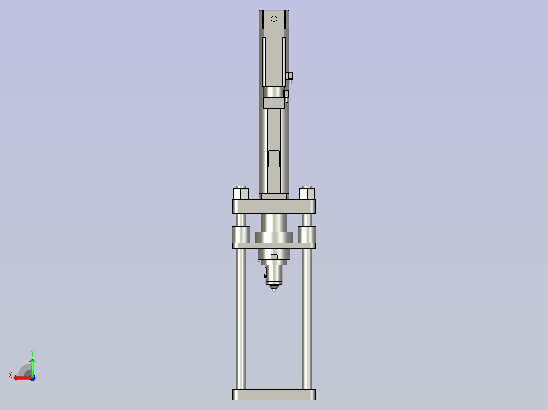 3工位伺服压机构后视图