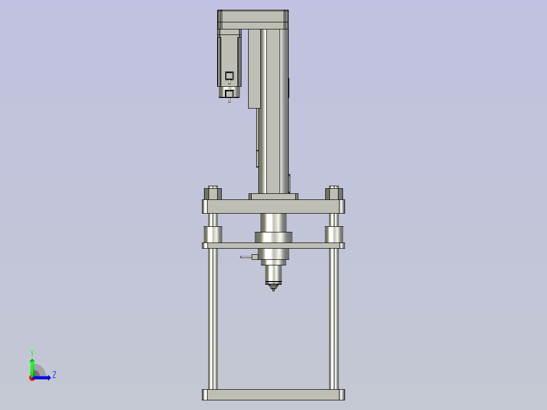 3工位伺服压机构左视图