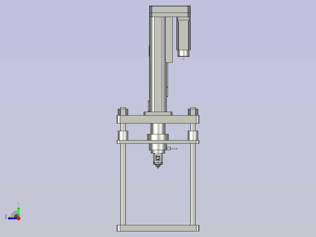 3工位伺服压机构右视图