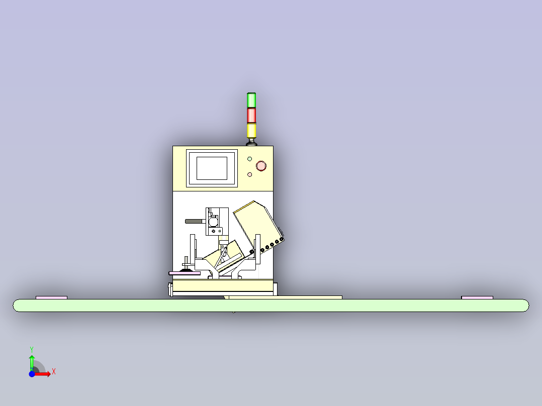 光驱贴膜机3D图纸前视图