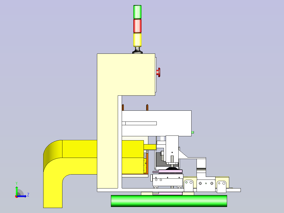 光驱贴膜机3D图纸左视图