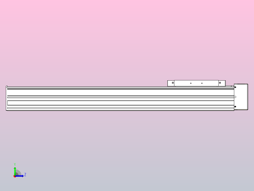 滚珠丝杠直线轴带导轨全封闭TPA-HCR-175D-2510C-L550-MR-C-P75-N3左视图