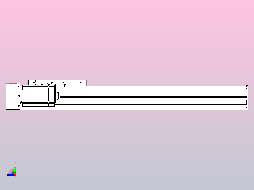 滚珠丝杠直线轴带导轨全封闭TPA-HCR-175D-2510C-L550-MR-C-P75-N3右视图