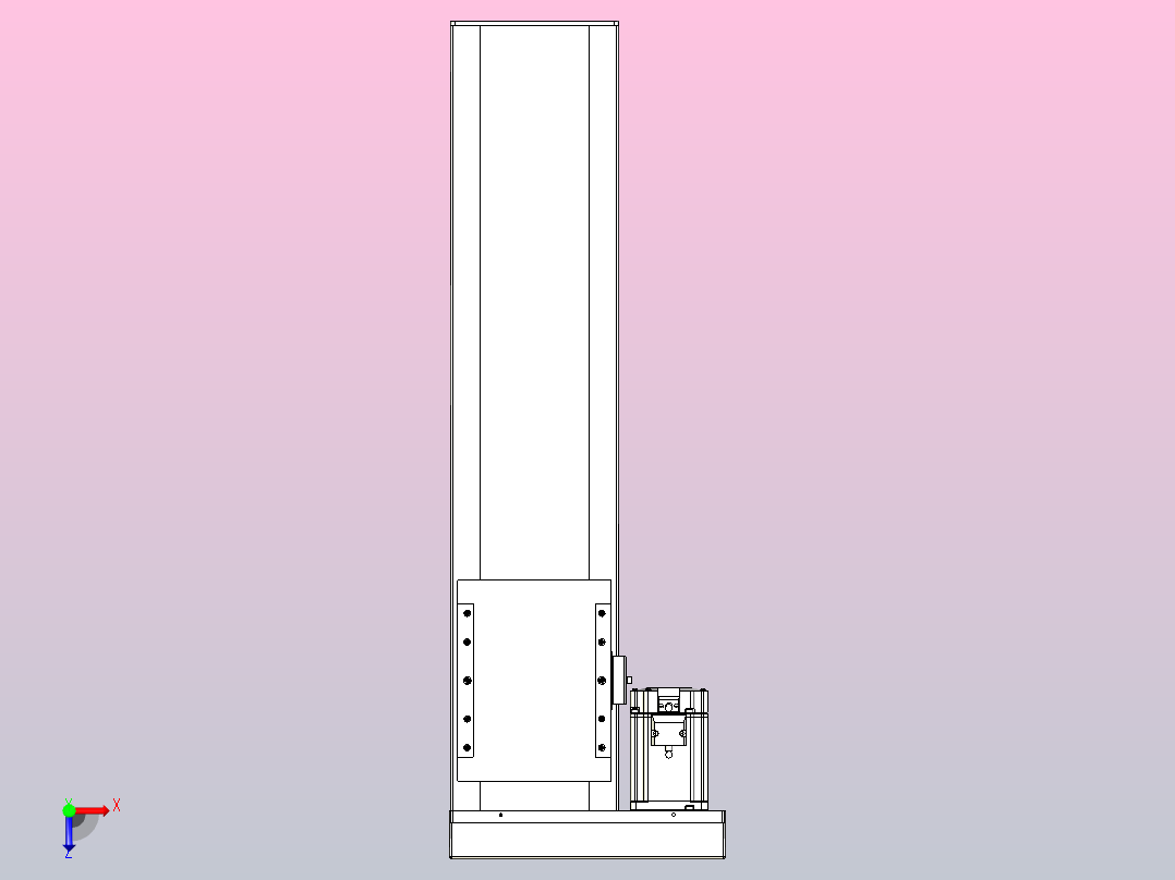 滚珠丝杠直线轴带导轨全封闭TPA-HCR-175D-2510C-L550-MR-C-P75-N3俯视图