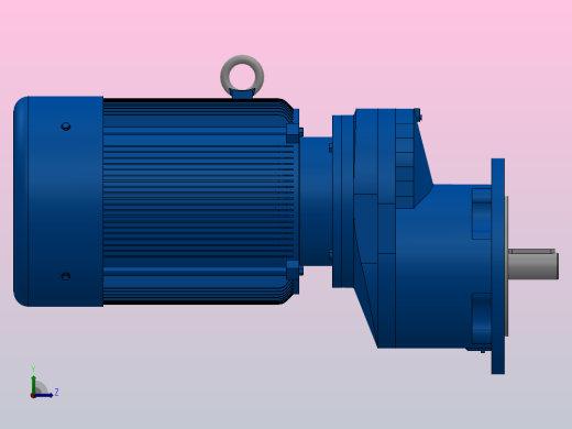 RXF67法兰轴伸式安装斜齿轮减速机RX67-Y1.1-4P-90S-M1-0°-Φ200左视缩略图