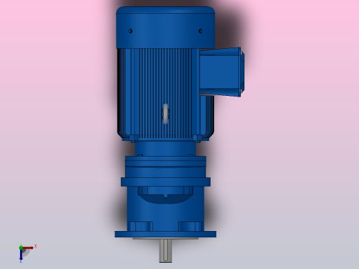 RXF67法兰轴伸式安装斜齿轮减速机RX67-Y1.1-4P-90S-M1-0°-Φ200俯视缩略图