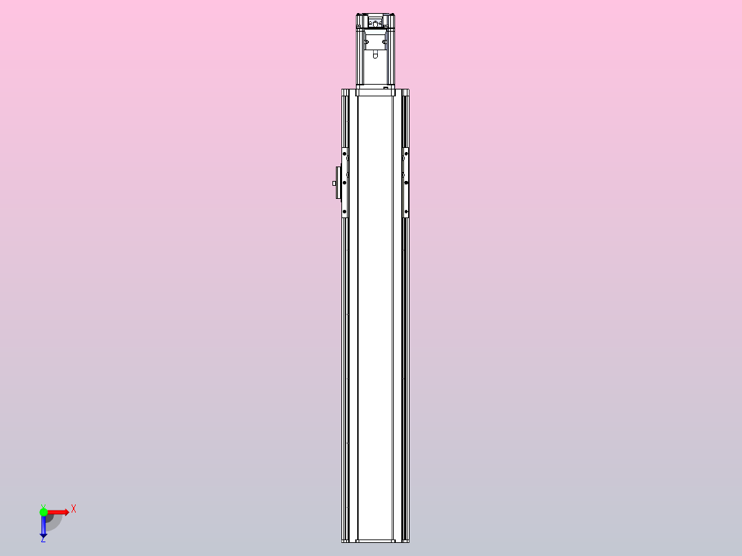 日规模组半封闭丝杆TPA-HNR-105D-1610C-L450-M-Y-P40-N3俯视图