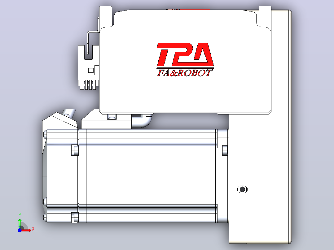 皮带直线轴半封闭可选导轨TPA-HNB-110D-90-L1700-LP-Y-P40-N3前视图