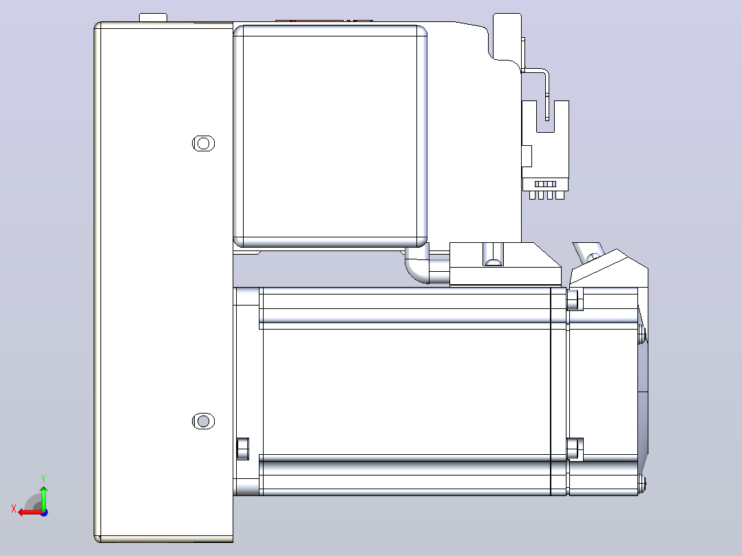 皮带直线轴半封闭可选导轨TPA-HNB-110D-90-L1700-LP-Y-P40-N3后视图