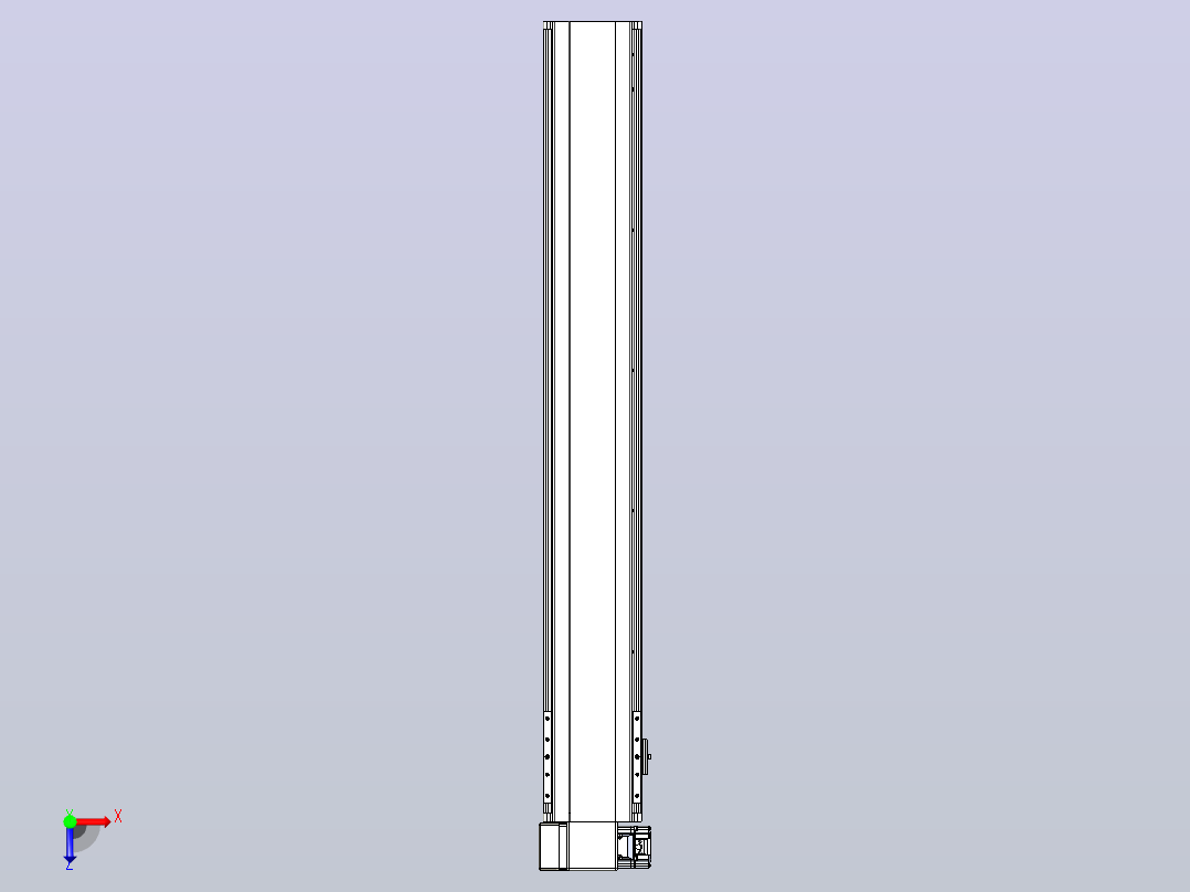 皮带直线轴半封闭可选导轨TPA-HNB-140D-120-L900-LP-Y-P40-N3俯视图