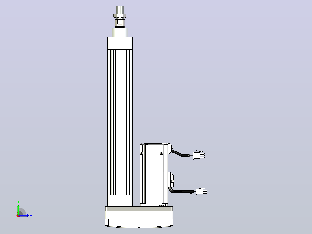 轻载电动缸TPA-ESR40-1210C-L200-MR-W-P40-C3左视图